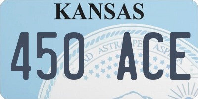 KS license plate 450ACE