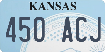 KS license plate 450ACJ