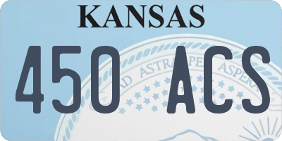 KS license plate 450ACS