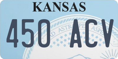 KS license plate 450ACV
