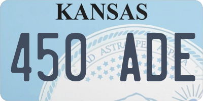 KS license plate 450ADE