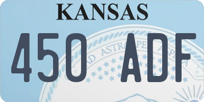 KS license plate 450ADF