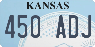 KS license plate 450ADJ