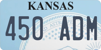 KS license plate 450ADM