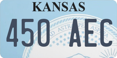KS license plate 450AEC