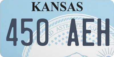 KS license plate 450AEH