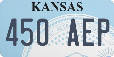 KS license plate 450AEP