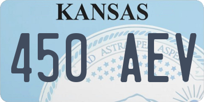 KS license plate 450AEV
