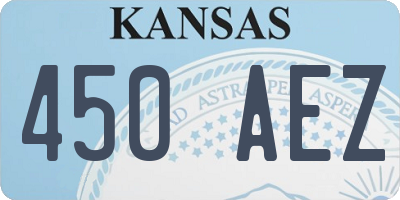 KS license plate 450AEZ