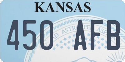 KS license plate 450AFB