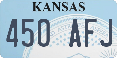 KS license plate 450AFJ