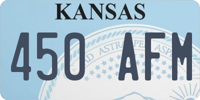 KS license plate 450AFM