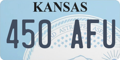 KS license plate 450AFU