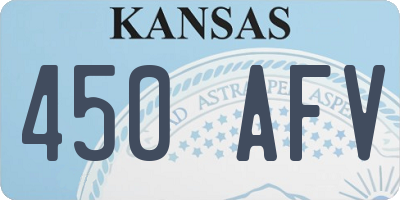 KS license plate 450AFV