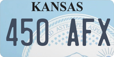 KS license plate 450AFX