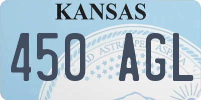 KS license plate 450AGL