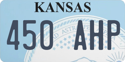 KS license plate 450AHP
