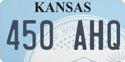 KS license plate 450AHQ
