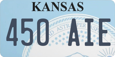 KS license plate 450AIE