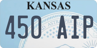KS license plate 450AIP