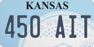 KS license plate 450AIT