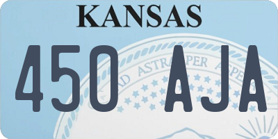 KS license plate 450AJA