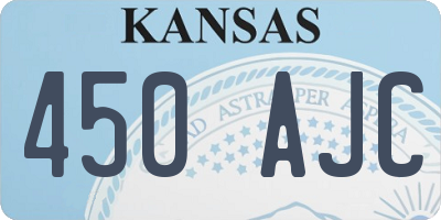 KS license plate 450AJC