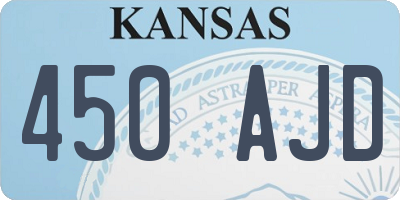 KS license plate 450AJD
