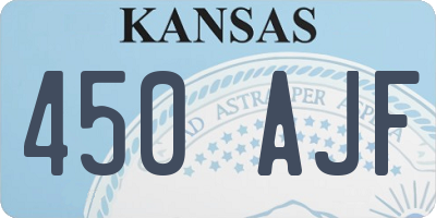 KS license plate 450AJF