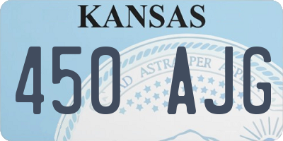 KS license plate 450AJG