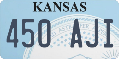 KS license plate 450AJI