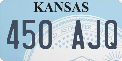 KS license plate 450AJQ