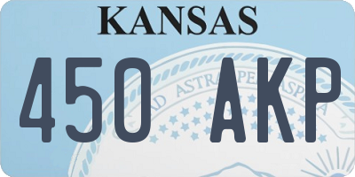 KS license plate 450AKP