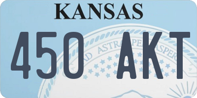 KS license plate 450AKT