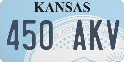 KS license plate 450AKV