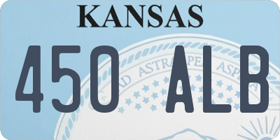 KS license plate 450ALB