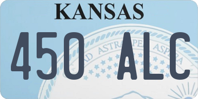 KS license plate 450ALC