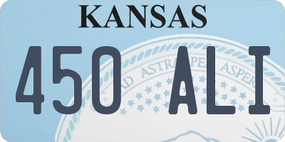 KS license plate 450ALI