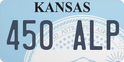 KS license plate 450ALP