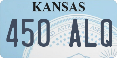 KS license plate 450ALQ