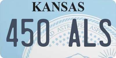 KS license plate 450ALS