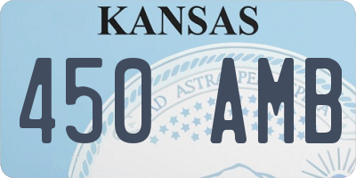 KS license plate 450AMB