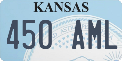 KS license plate 450AML