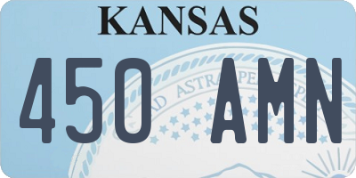 KS license plate 450AMN