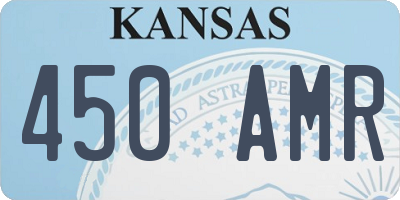 KS license plate 450AMR