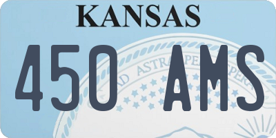 KS license plate 450AMS
