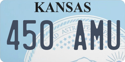 KS license plate 450AMU