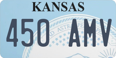 KS license plate 450AMV