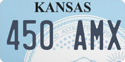 KS license plate 450AMX