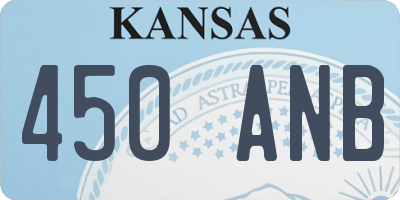 KS license plate 450ANB